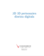 2D 3D pertsonaien diseinu digitala