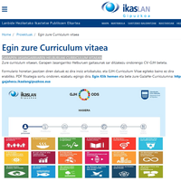 Egin zure Curriculum vitaea:  GARAPEN JASANGARRIAREN HELBURUAK CURRICULUM VITAEAN