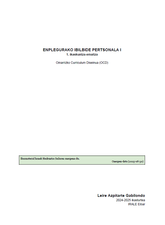 ENPLEGURAKO IBILBIDE PERTSONALA I: 1. ikaskuntza-emaitza ENPLEGURAKO IBILBIDE PERTSONALA I: 1. ikaskuntza-emaitza