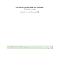 ENPLEGURAKO IBILBIDE PERTSONALA I: 1. ikaskuntza-emaitza