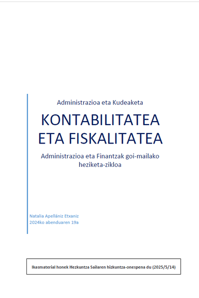 Kontabilitatea eta Fiskalitatea