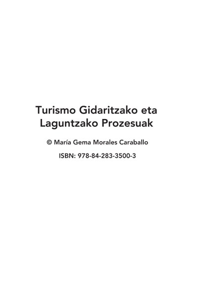 Turismo-gidaritzako eta -laguntzako prozesuak